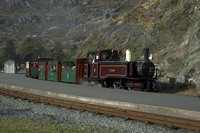 Single Fairlie locomotive Taliesin with the 'Colonel Stephens' set at TyG